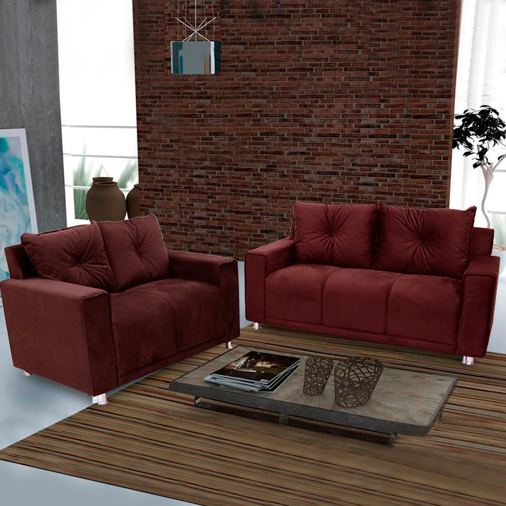 Sofá Fixo 2 e 3 Lugares Suede Unique Gazin