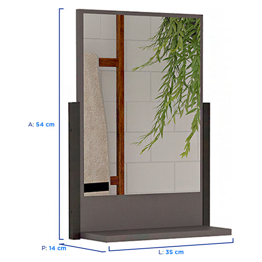 Gabinete para Banheiro 1 Porta Basculante com Espelheira MDF Ipanema - MGM