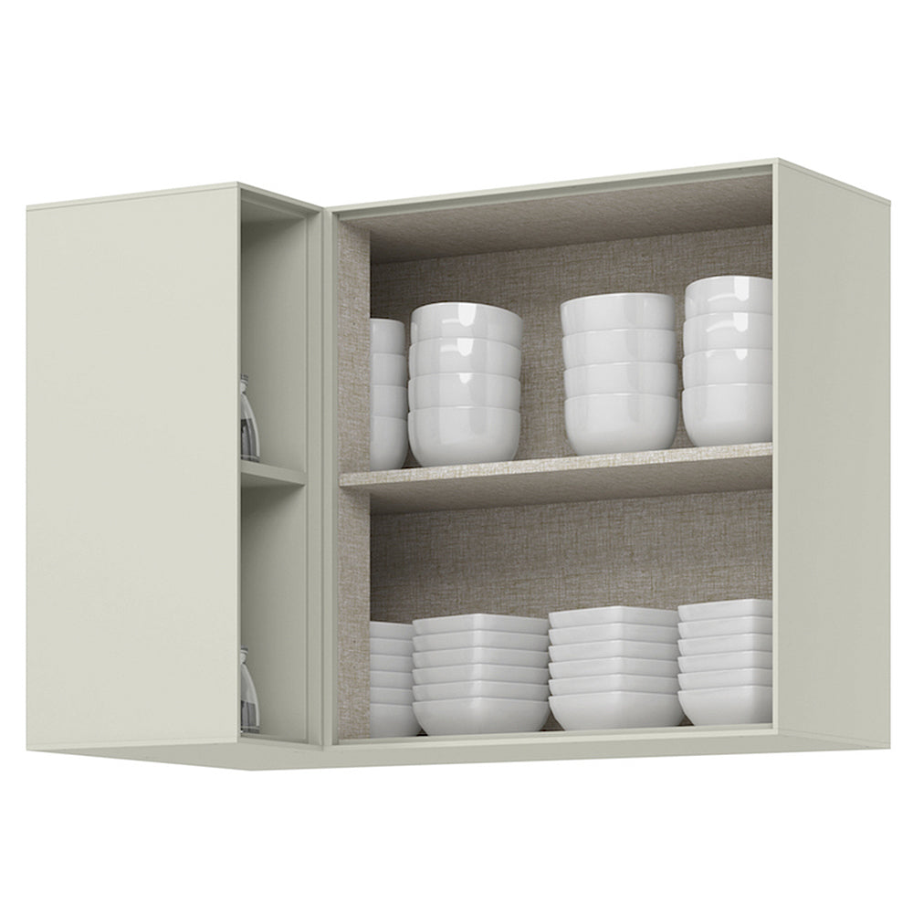 Armário Aéreo de Canto 01 Porta MDF Fineze Henn