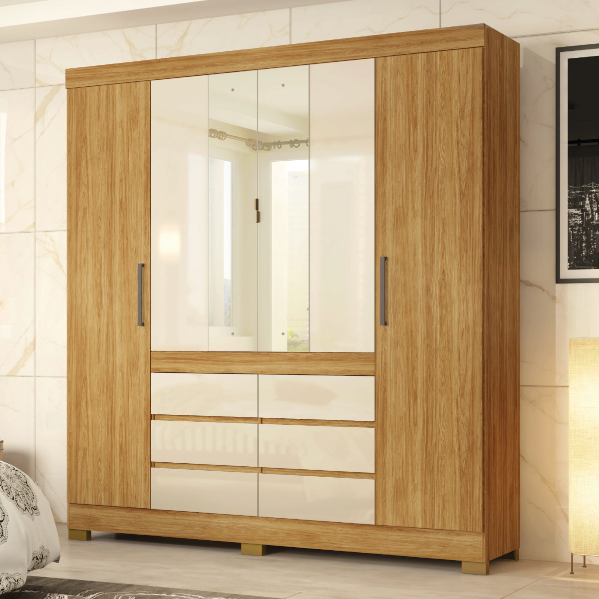Balcão de Canto Reto 1 Porta 84cm Connect Henn