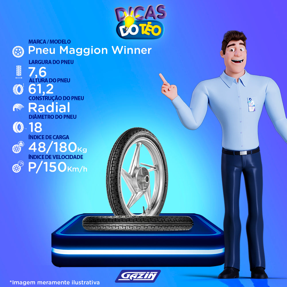 Pneu Maggion Winner Aro 18 2.75/48-18 Dianteiro