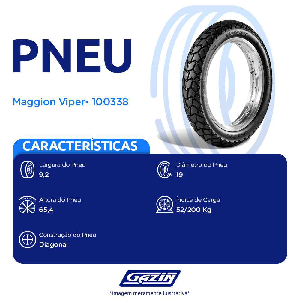 Pneu Dianteiro Maggion Viper 90/90-19 Aro 19