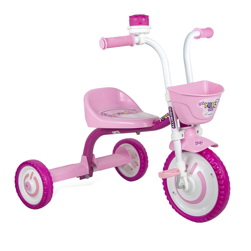 Triciclo Infantil Nathor You 3 Girl com Pedal - Rosa