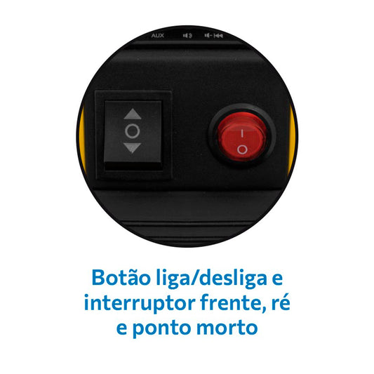 Quadriciclo Elétrico Infantil Bandeirante 2668 com Farol e 2 Marchas