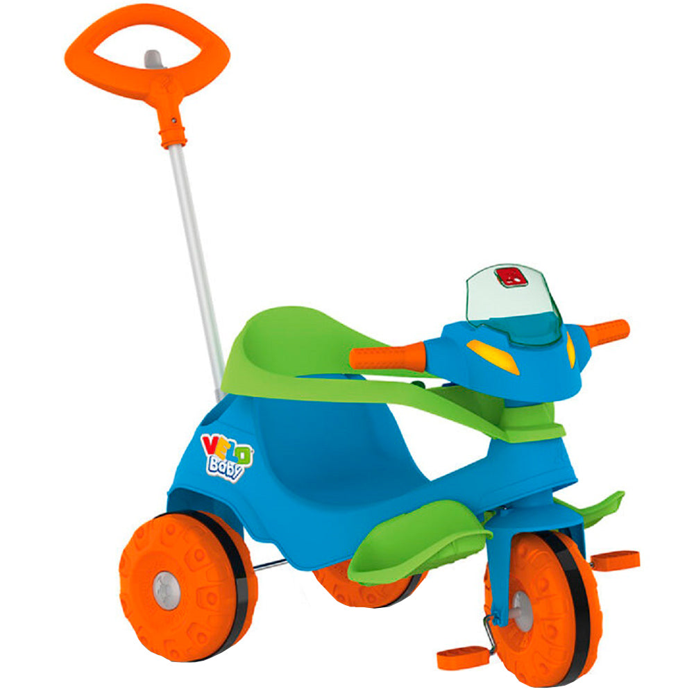 Triciclo Infantil Bandeirante Velobaby com Empurrador e Pedal