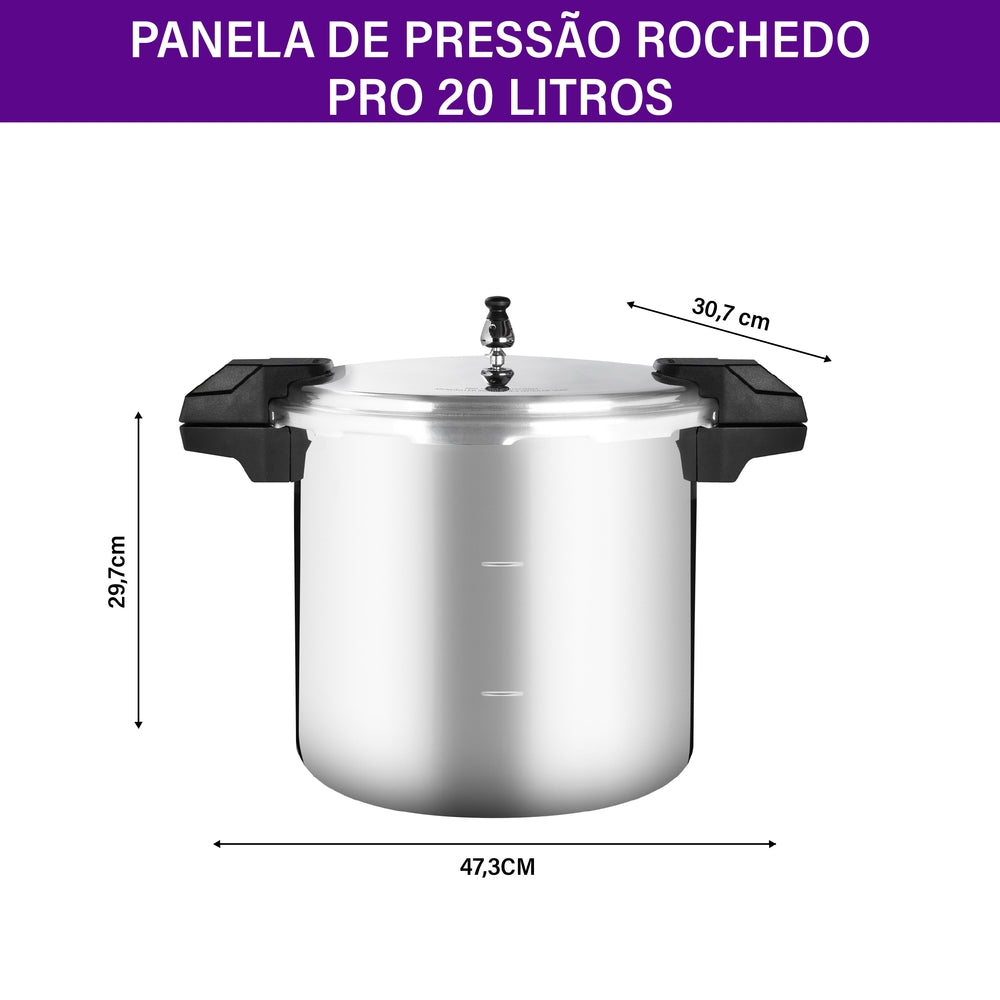 Panela de Pressão Rochedo Pro 20L Alumínio
