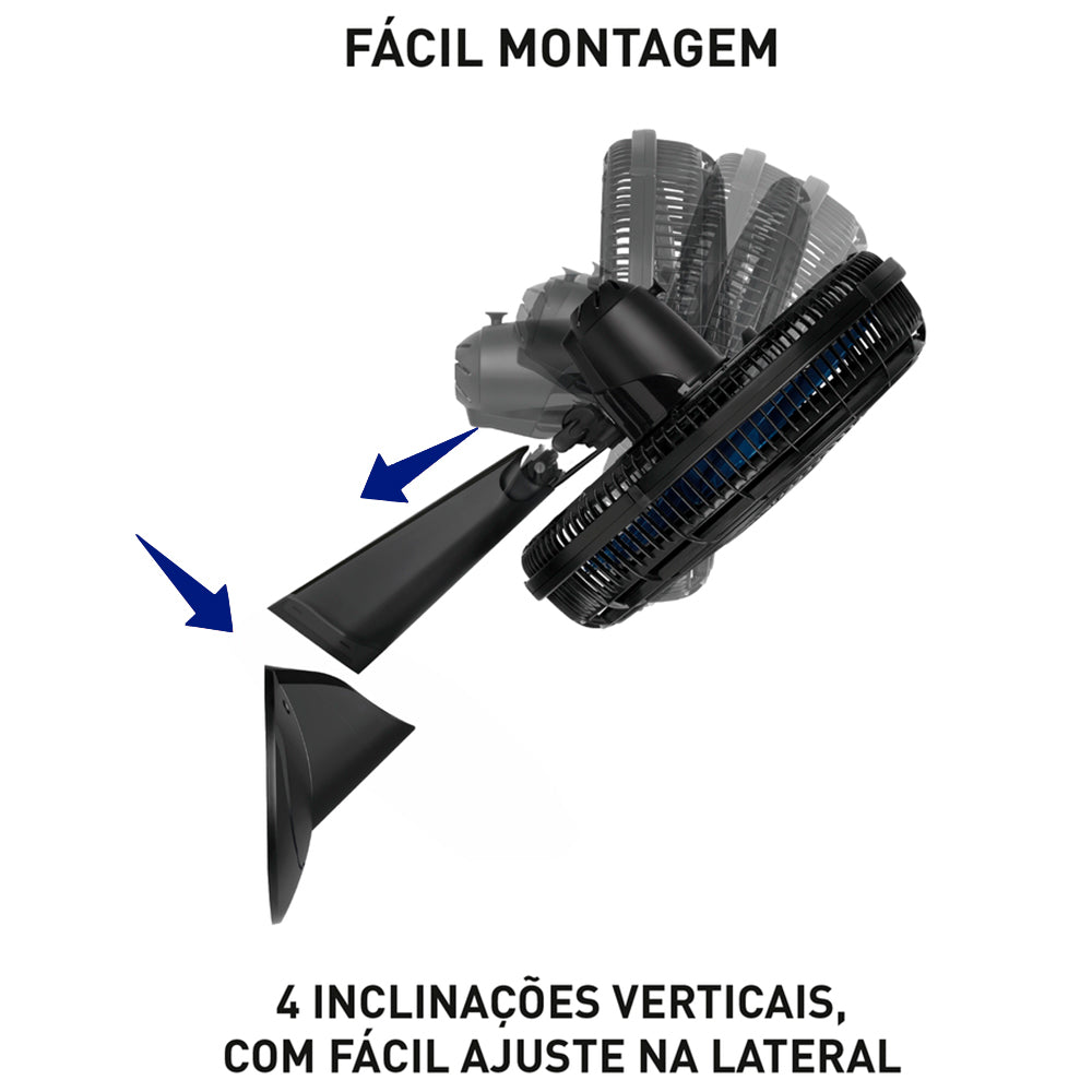 Ventilador de Parede Arno X-Treme 40cm 3 Velocidades 160W VE9P