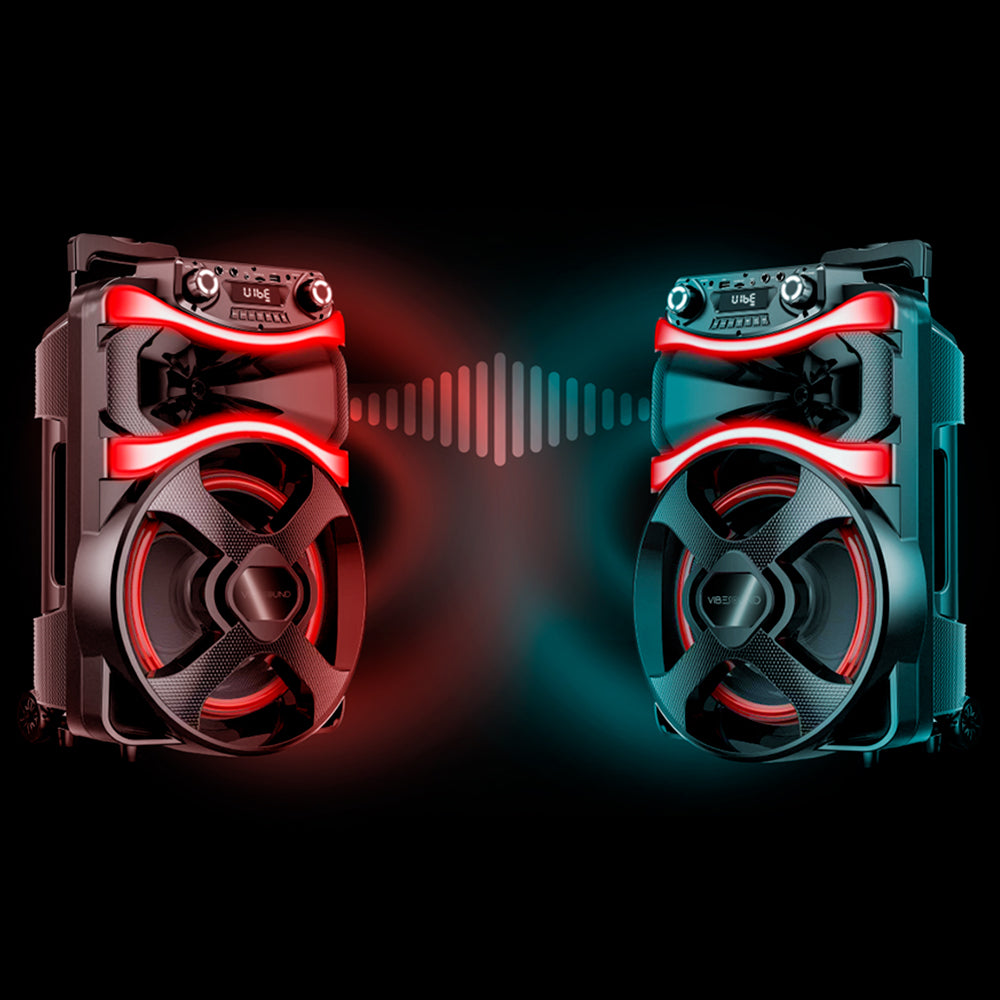Caixa de Som Amplificada VibeSound V12 800W Bluetooth Com Microfone