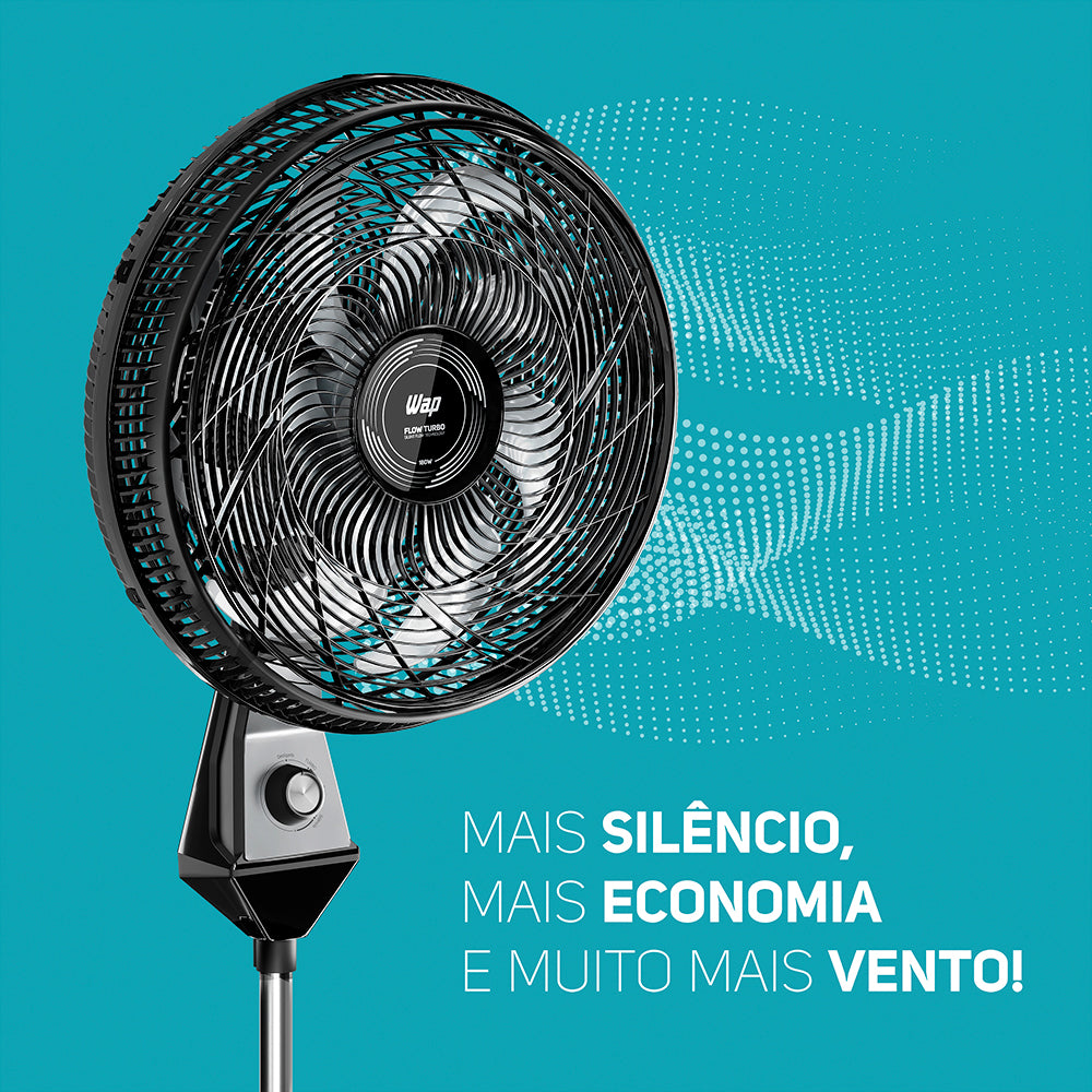 Ventilador Wap Flow Turbo 50cm 8 Pás 3 Velocidades 180W