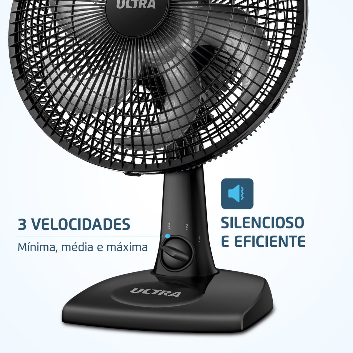 Ventilador de Mesa Mondial Ultra V-UT-30-02 30cm 6 Pás 3 Velocidades