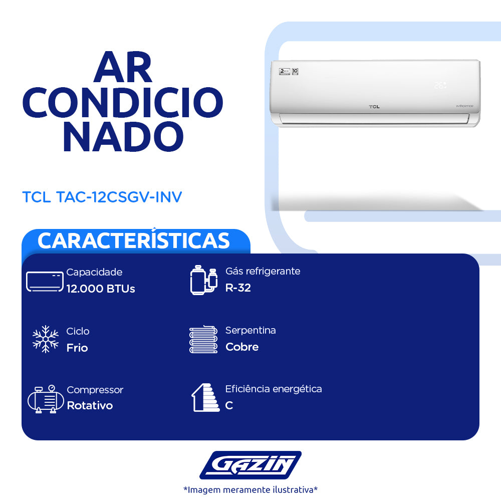 Ar Condicionado Split Inverter Elite GV 12.000 BTUs TCL Frio