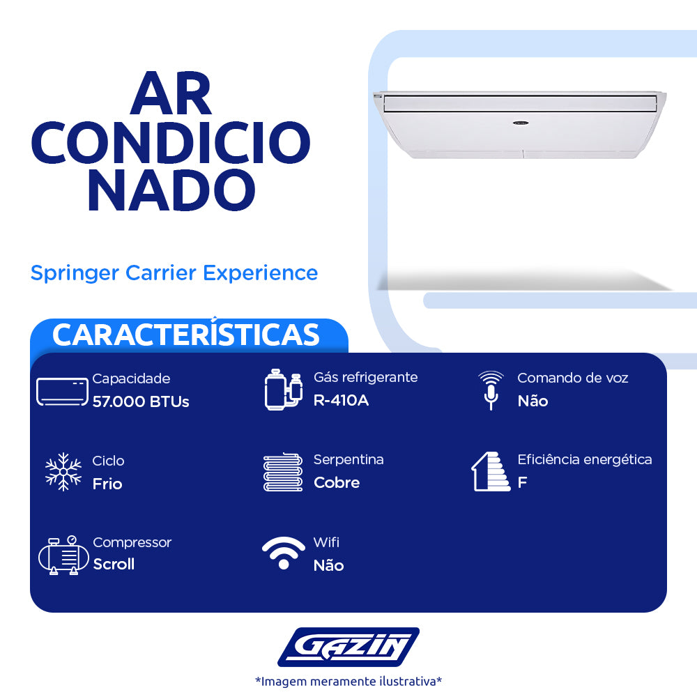 Ar Condicionado 57.000 BTUs Experience Carrier Frio
