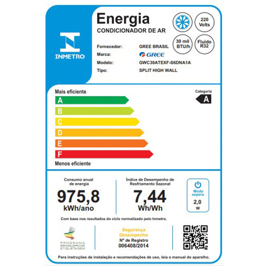Ar Condicionado Split G-Top Auto Inverter 30.000 BTUs Wi-Fi Gree Frio