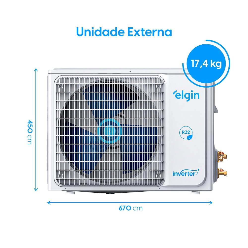 Ar-Condicionado Split Inverter HW ECO III 9.000 BTUs Elgin Quente e Frio